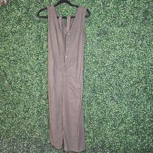 Gilli Olive Button-Up Jumpsuit